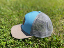 Load image into Gallery viewer, OPO Logo Soft Mesh Hat: in three colors - Burnt Orange, Chocolate Mocha, and Light Blue
