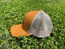 Load image into Gallery viewer, OPO Logo Soft Mesh Hat: in three colors - Burnt Orange, Chocolate Mocha, and Light Blue
