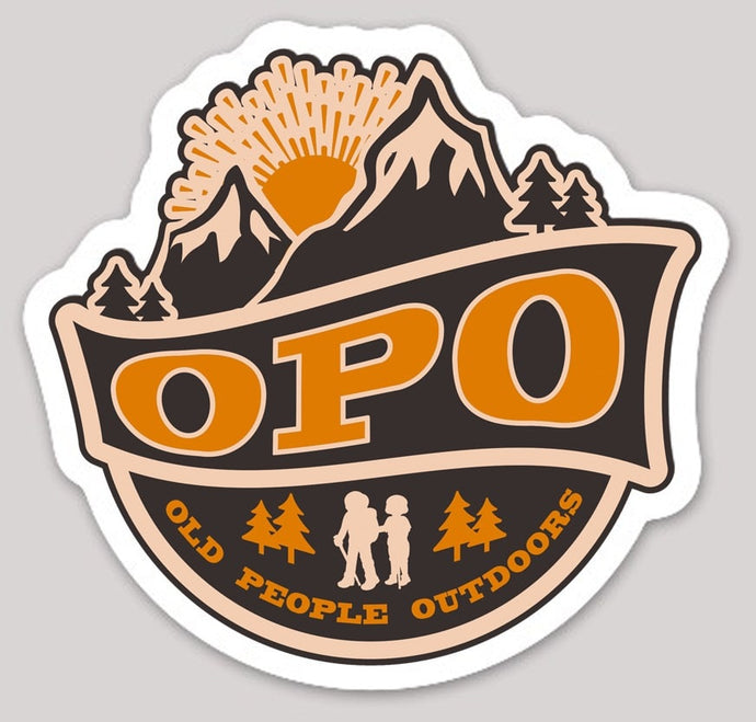 OPO logo die cut sticker